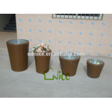 the latest outdoor garden rattan plant vase set